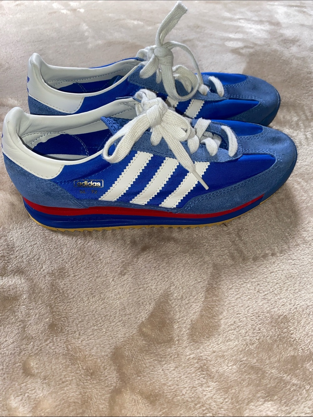 adidas Kids SL 72 Royal Blue and White Retro Runner Sneakers